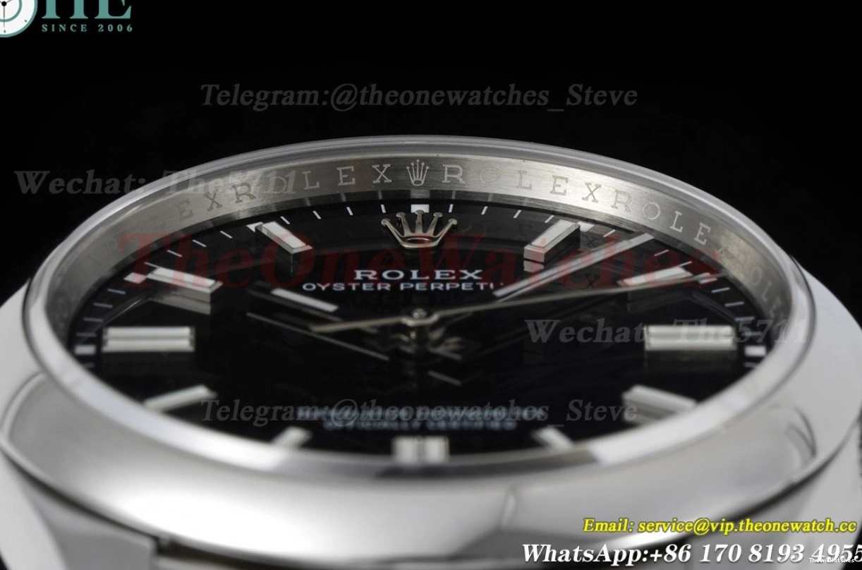 SS 36mm EWF Perpetual 126000 A3230 SS Black Oyster 0306